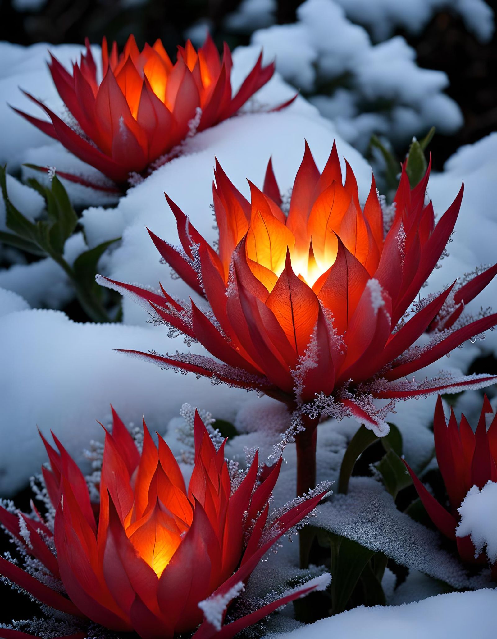 Snowbound Textile Carving: Heart's Breath