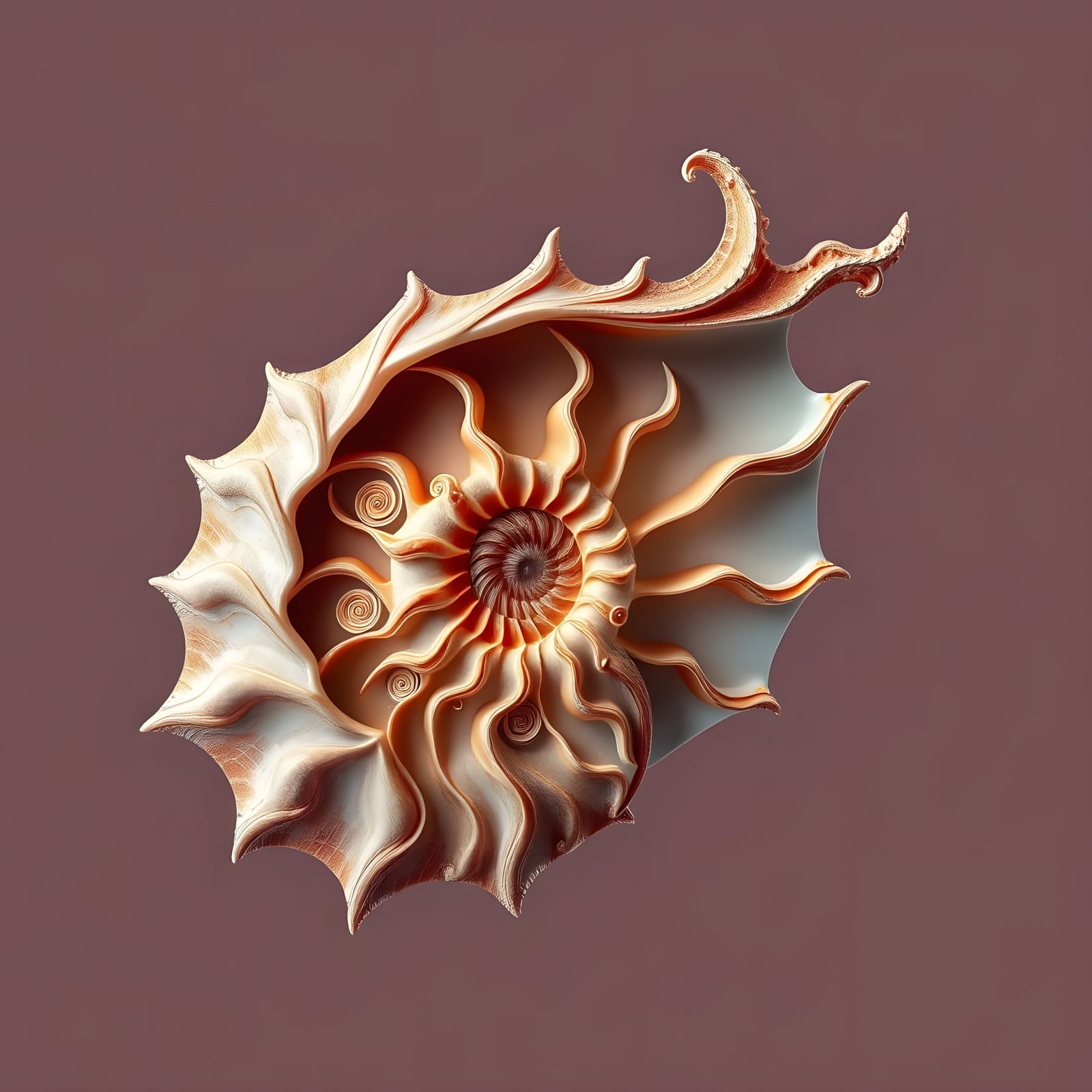 Fractal Elegance: Nautilus Shell Interior
