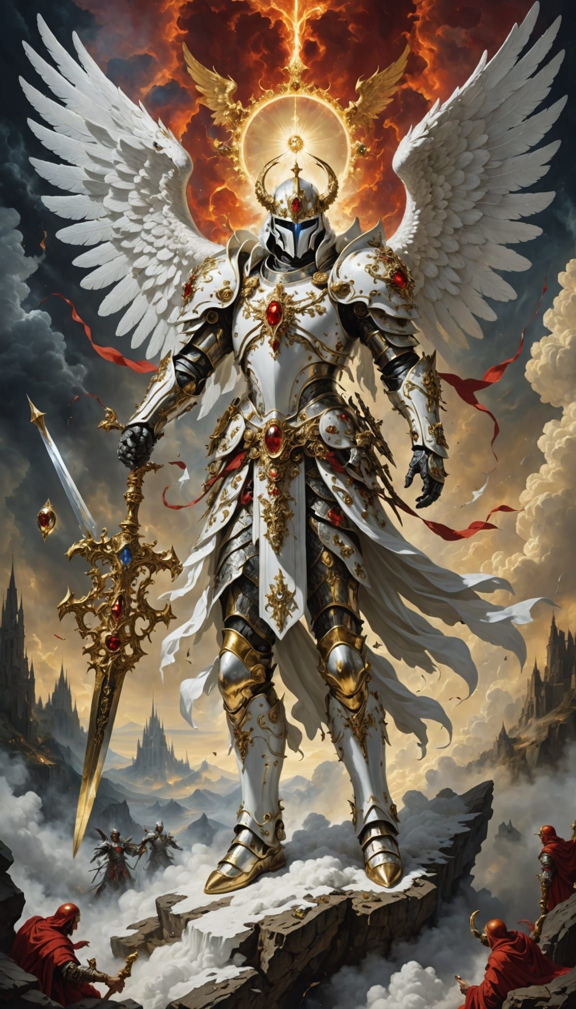 Surreal Fractal Heaven at War with Hell in a Baroque Masterp...