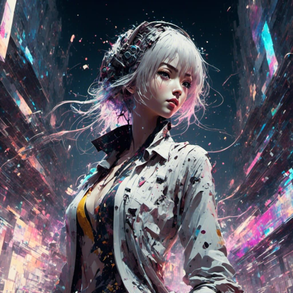 rival AI artists clash, <lora:Fun Lora:1.0> Unreal Engine's realism depict the intense battle, Ray Tracing ,Ambient Occl...