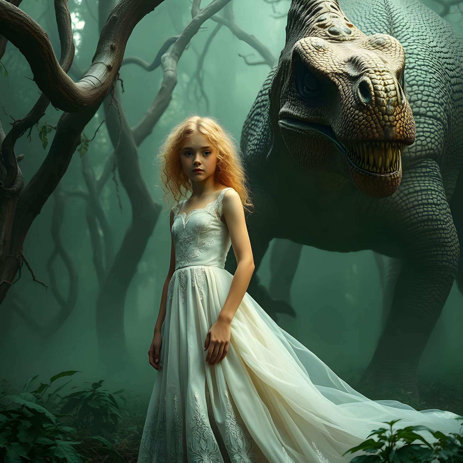 Ethereal Encounter in a Primordial Jungle