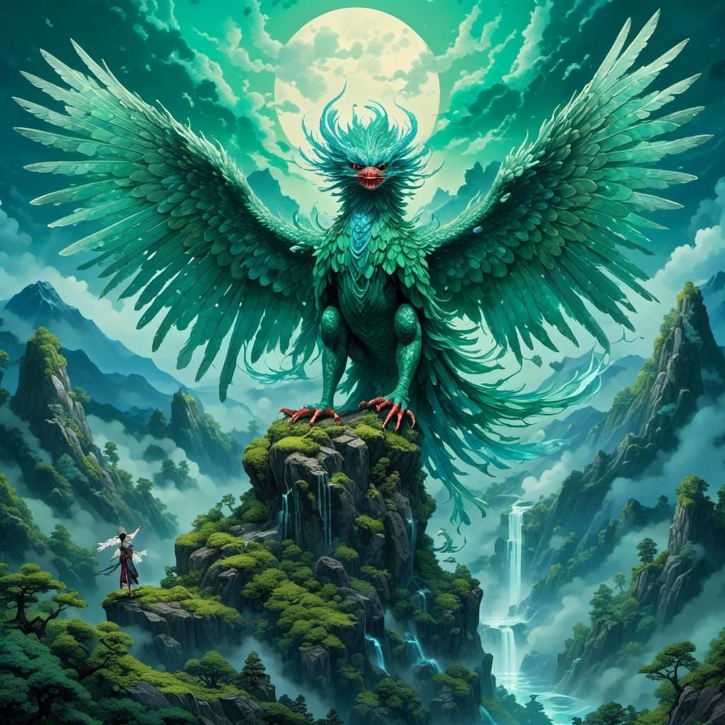 Humanoid bird man, tengu, full body <lora:Critter:1.0> <lora...