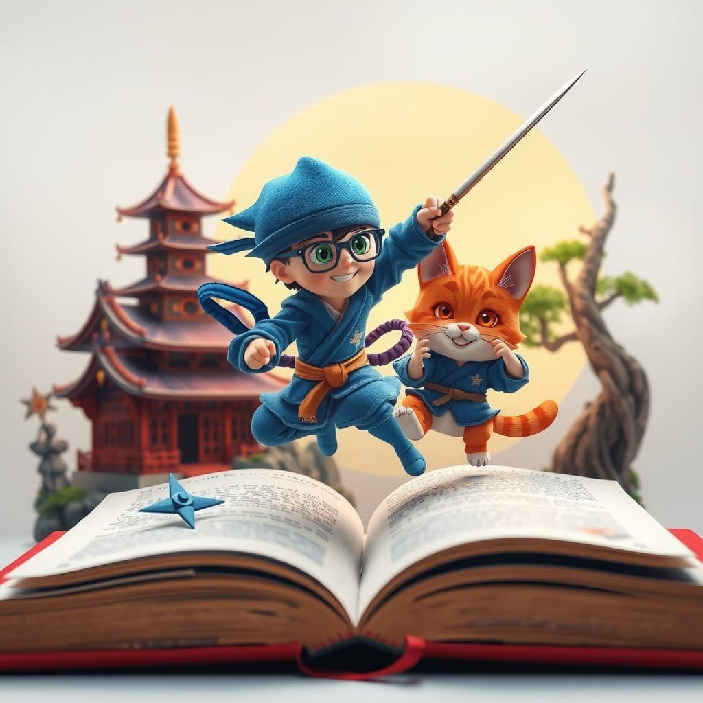 Japanese Palace Pop-Up Book with Ninja