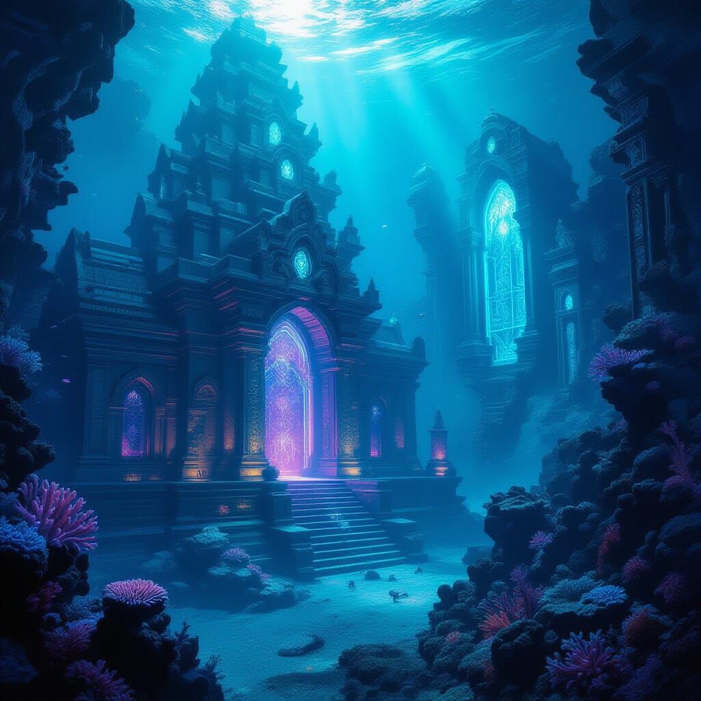 Sunken Gothic Temple Villain HQ with Energy Shields