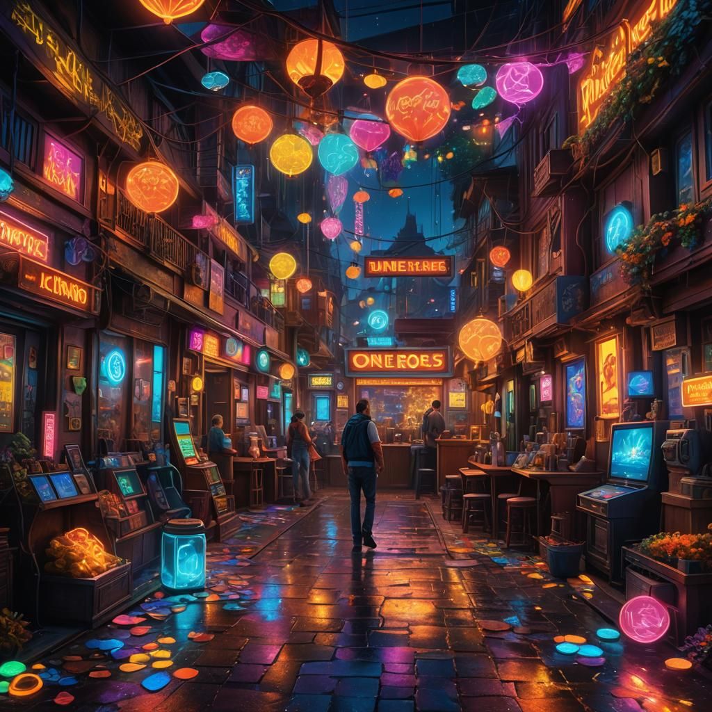 Oneiros: Ultra-Realistic Fantasy in Neon Hues