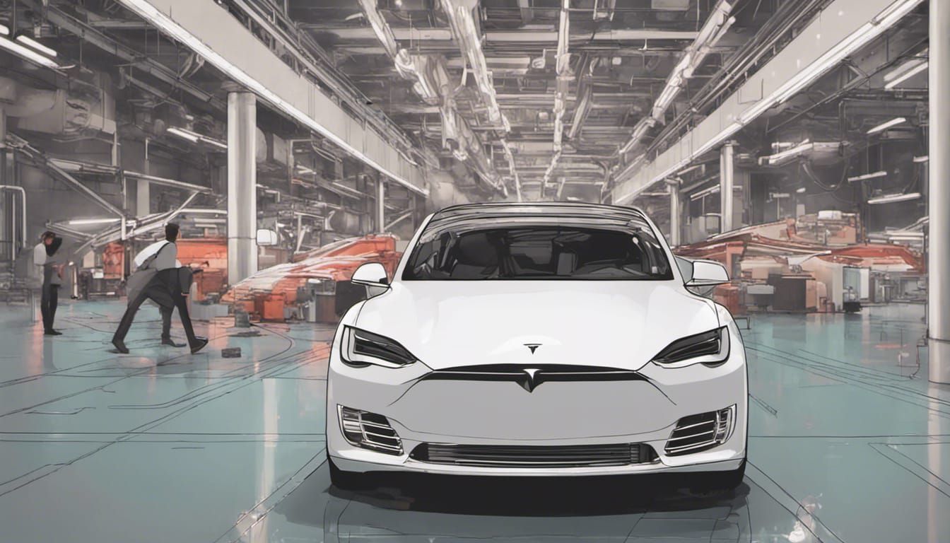 Tesla Factory Birthday Celebration with Cybertruck Cake