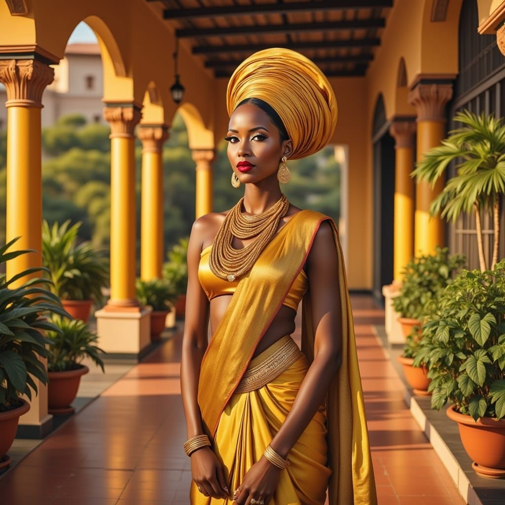 Golden Queen of Timbuctu in Volumetric Lighting