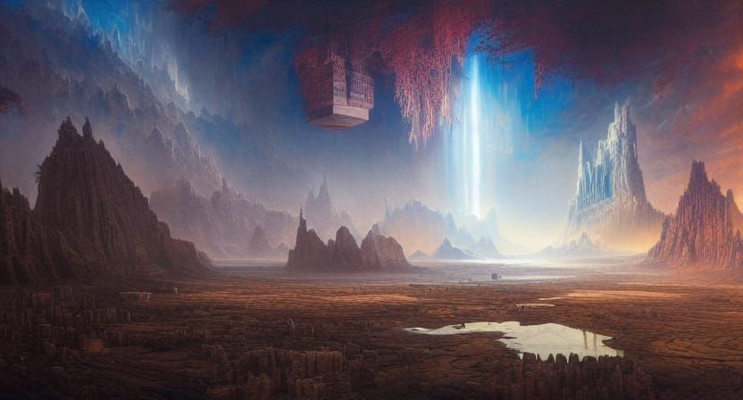 Cosmic Worlds: A Digital Astral Illustration