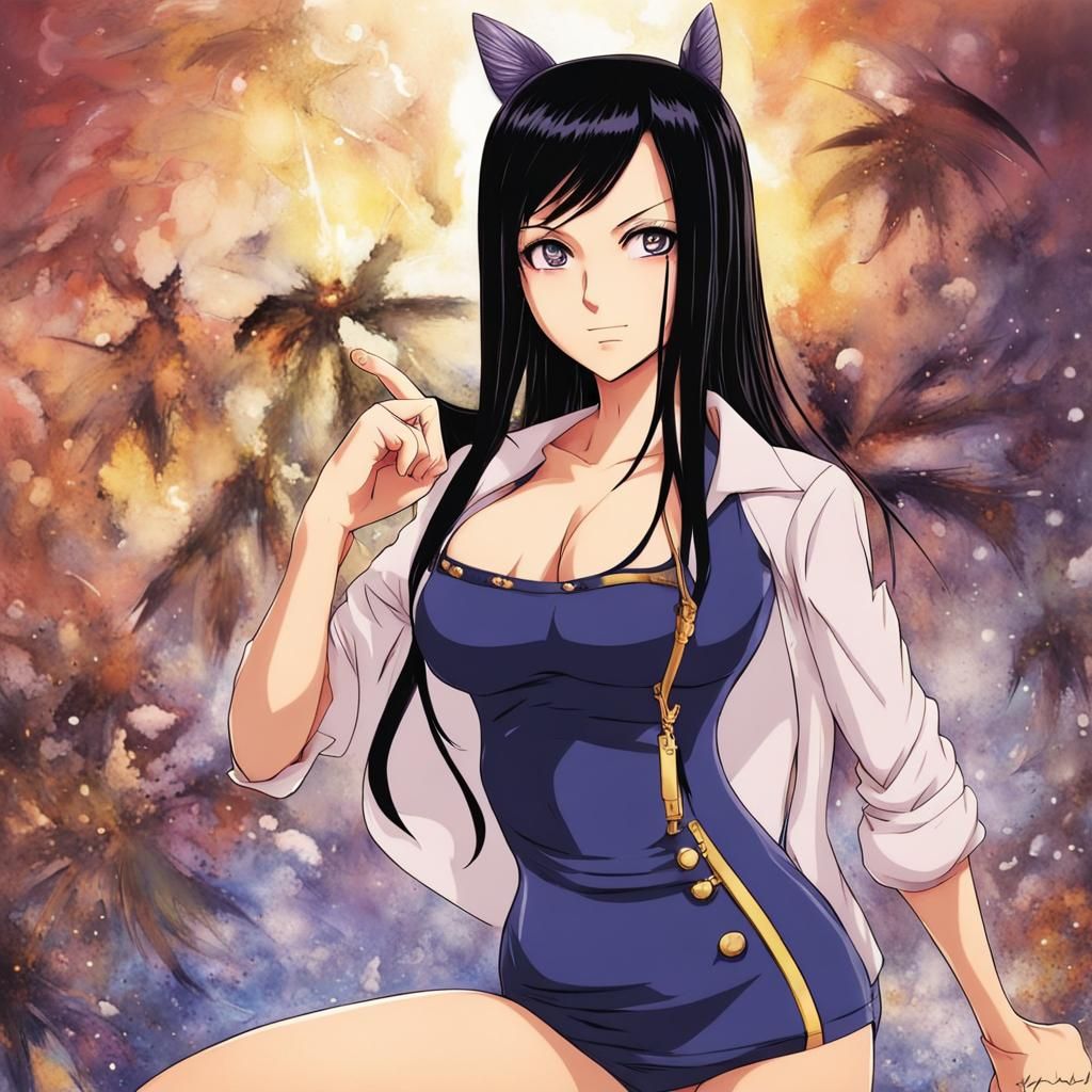 Nico Robin Anime Key Visual Manga Style