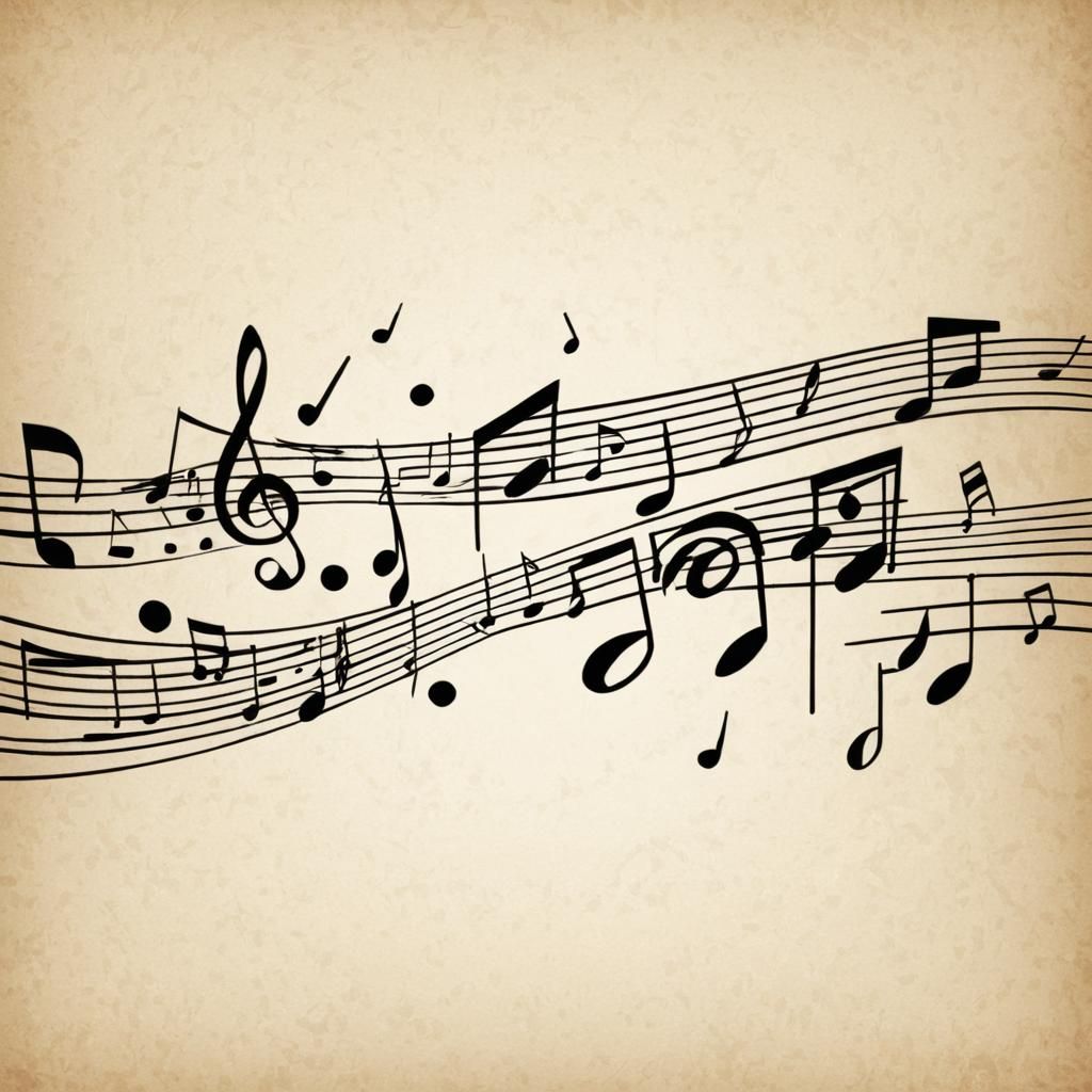 Dancing Music Notes Generated by AI