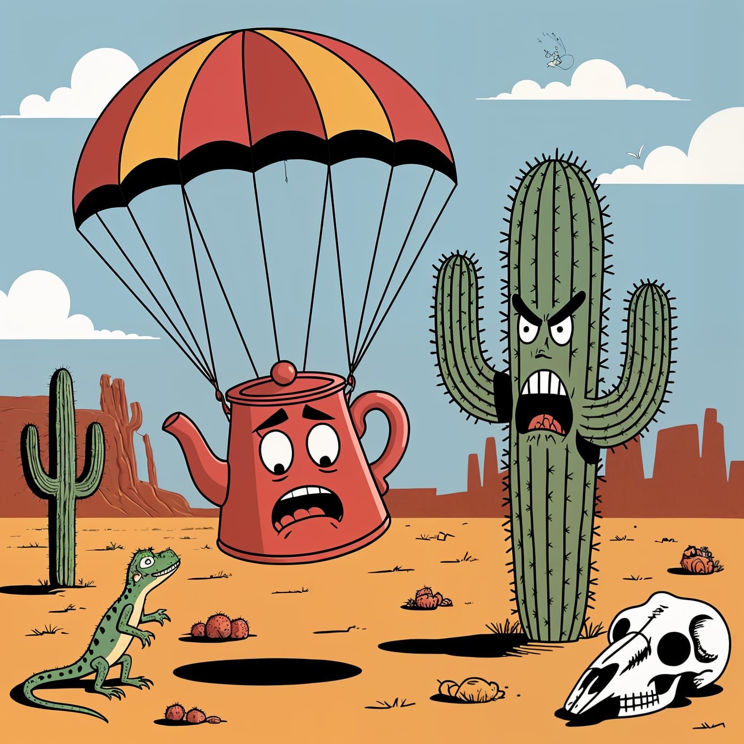 Terrified Teapot's Desert Landing