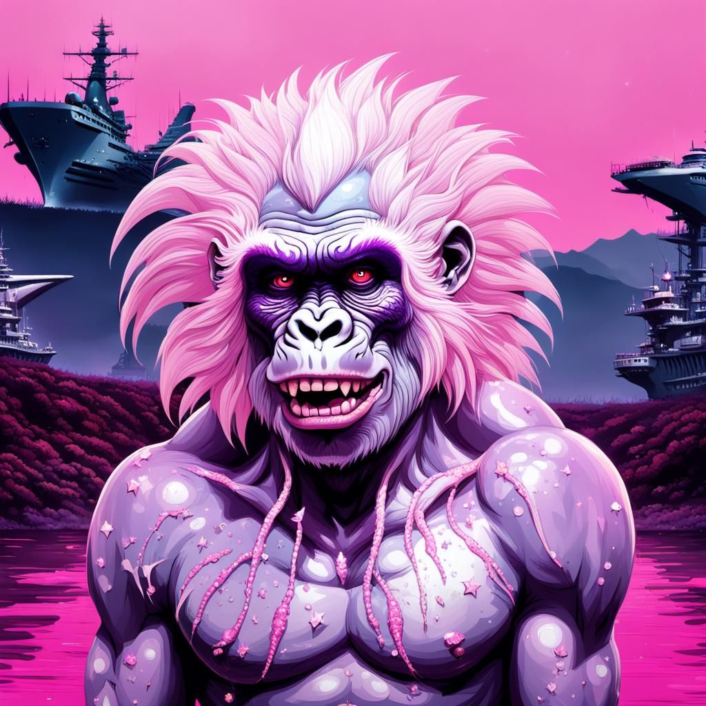Glam Punk Gorilla with Starlight Teeth