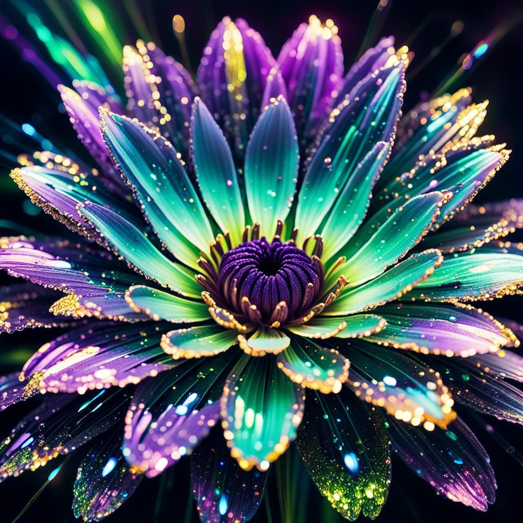 Glitter Flower with Stellar Laser Lights