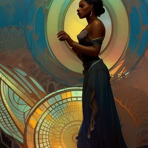 Art Nouveau Portrait of a Woman