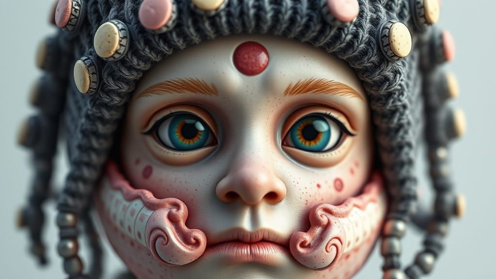 Neo-Dada Character with Barnacles and Bubblegum Body