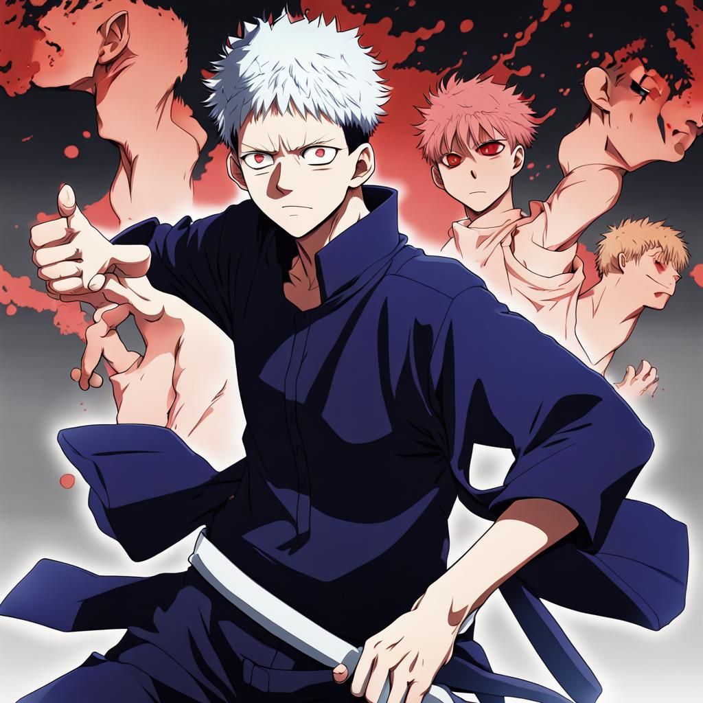 Anime Key Visual Inspired by Jujutsu Kaisen