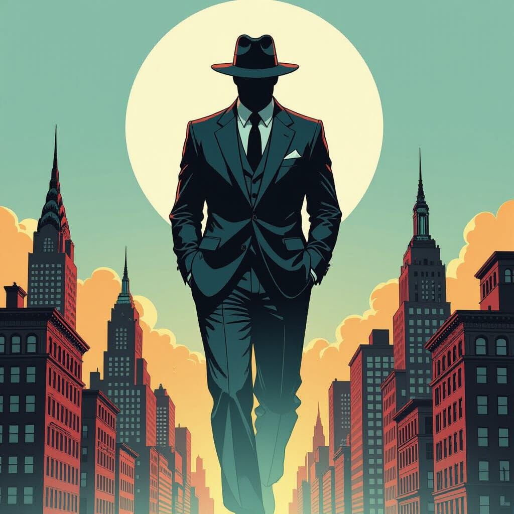 Invisible Man Fades in Comic Book Art Style