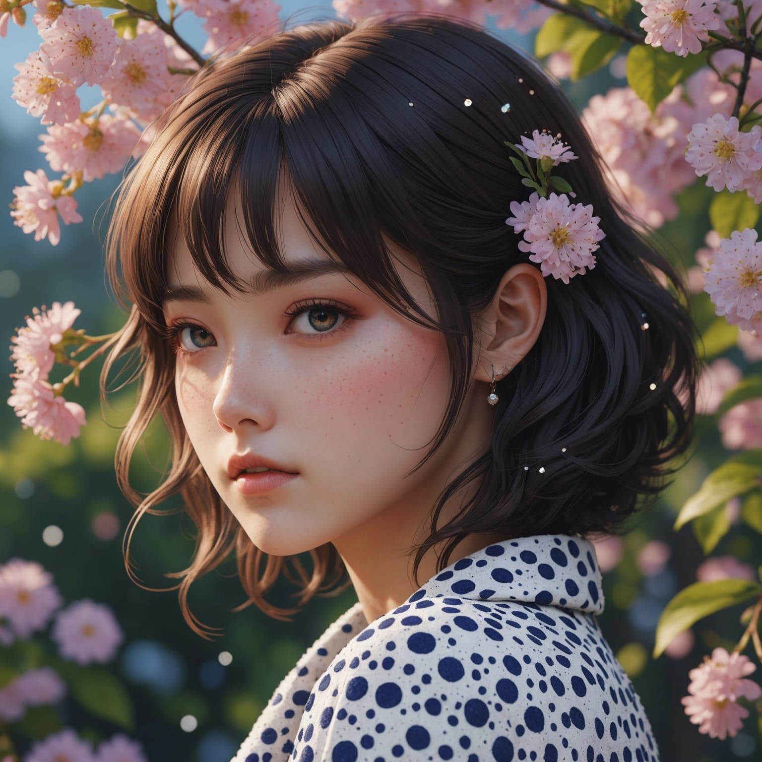 Detailed Anime Pointillism in 3D