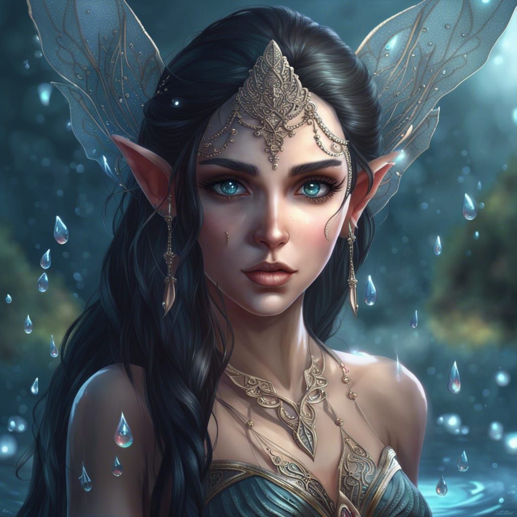 Beautiful Elf Girl Portrait in 3D Shading