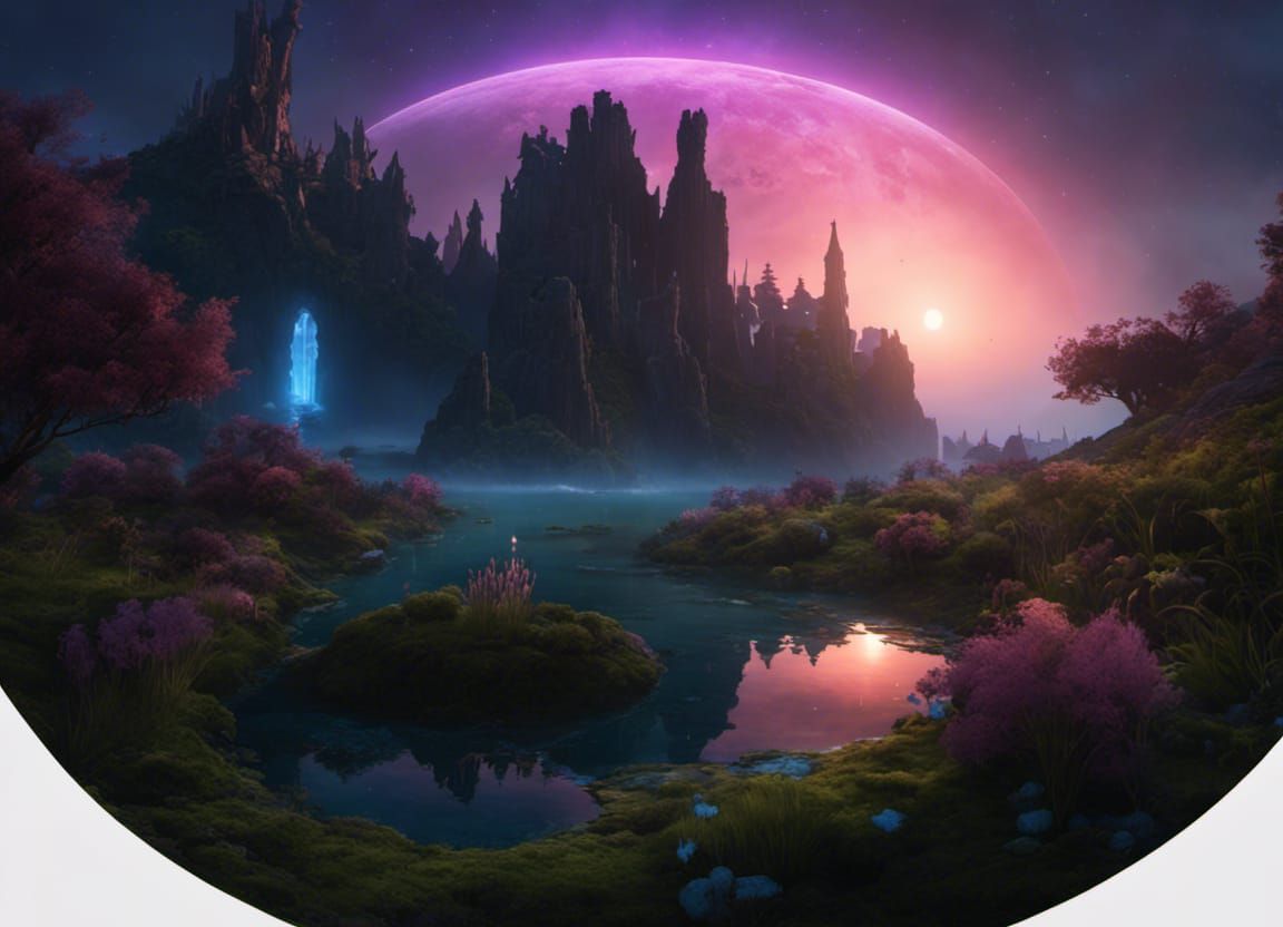 Bioluminescent Pixies in Ethereal Twilight Fantasy