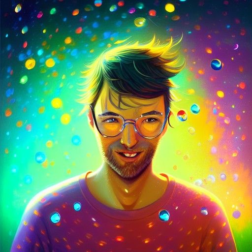 Luminous Portrait of Scott Woodruff as Digital Painting