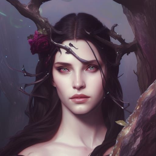 Feyre Fae Portrait in Art Nouveau Style