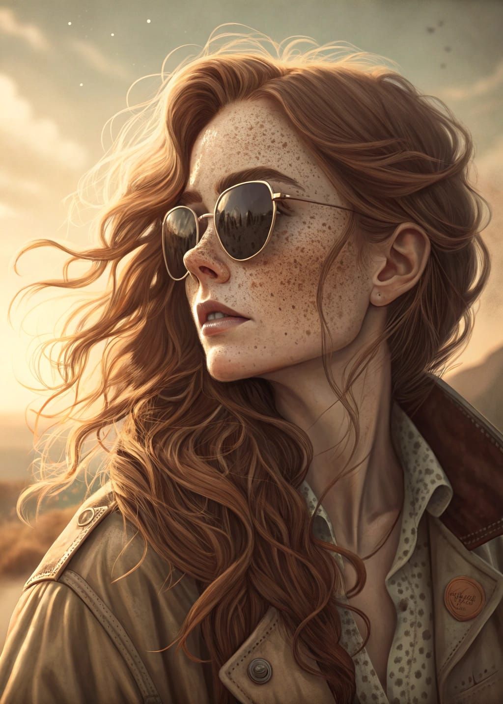 Sultry Woman in Sepia Tones