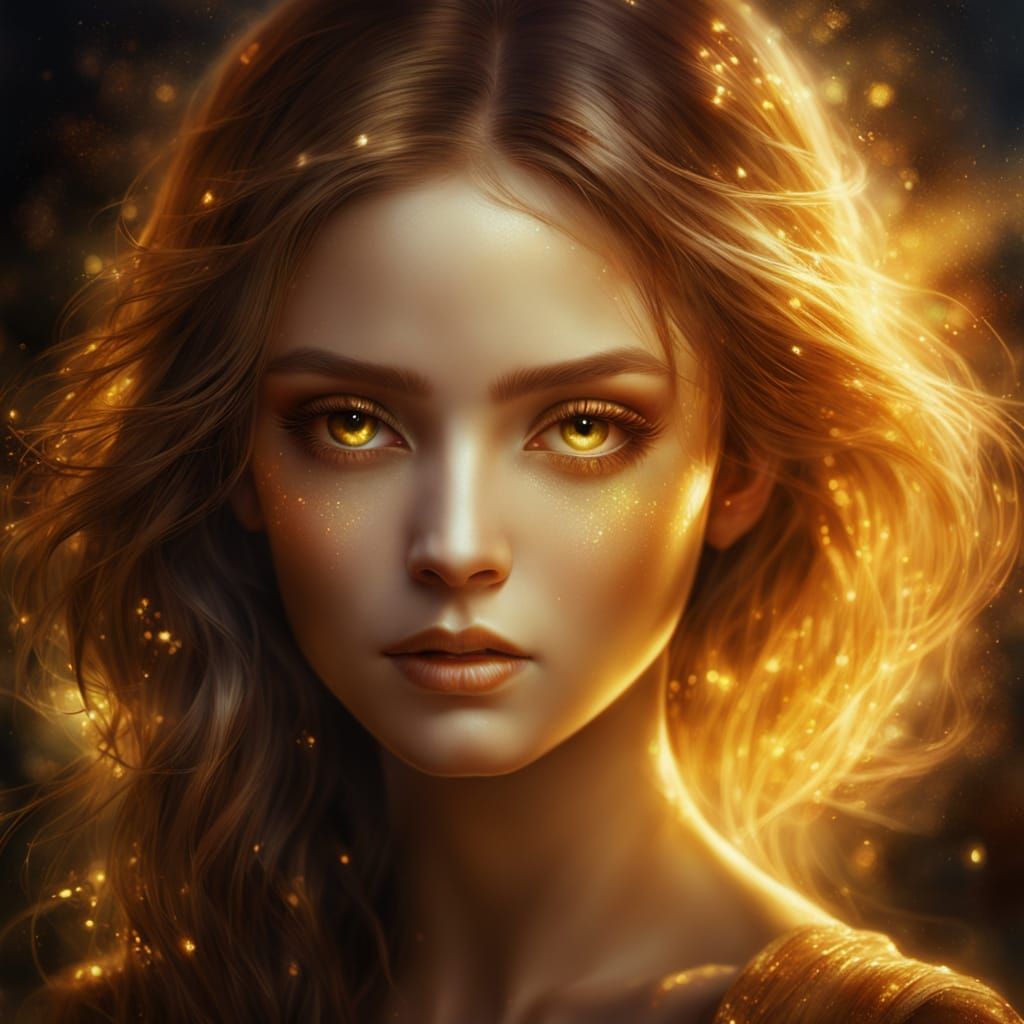 Ethereal Fantasy Woman in Airbrush Style