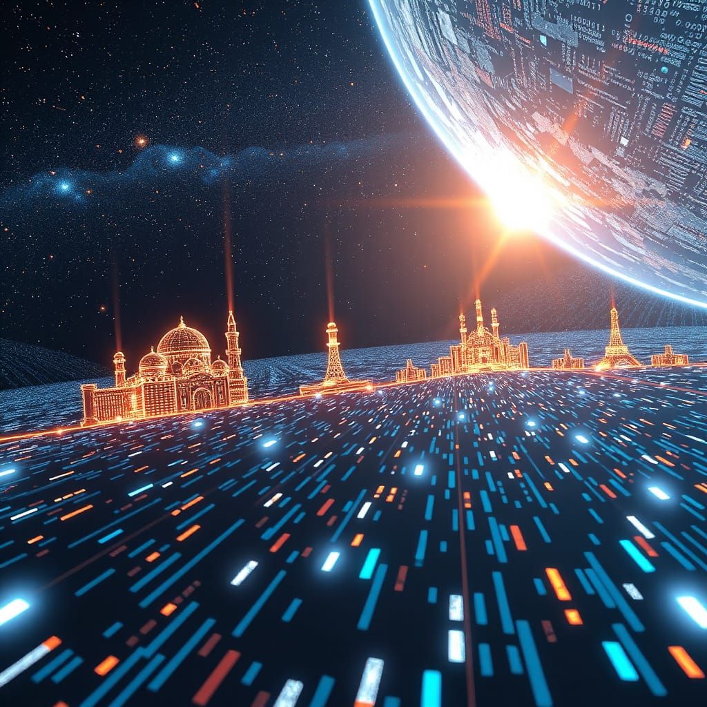 Cosmic Timeline of Worldly Events in Digital Space