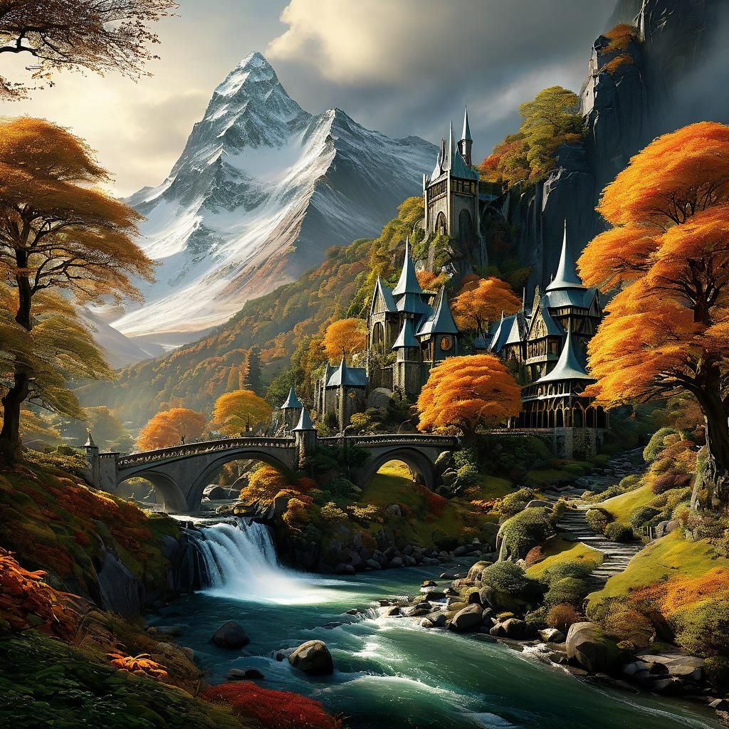 Rivendell in Autumn inspired by the Literary Works of J. R. ...