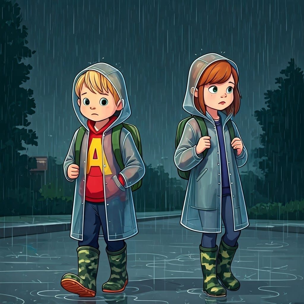 Alvin and Brittany Brave Rainy Walk Home