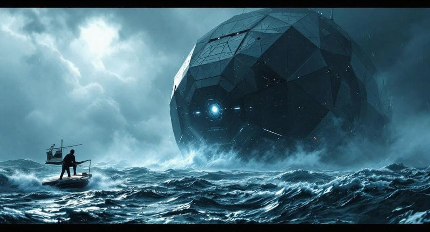 A colossal alien tech scanner machine.