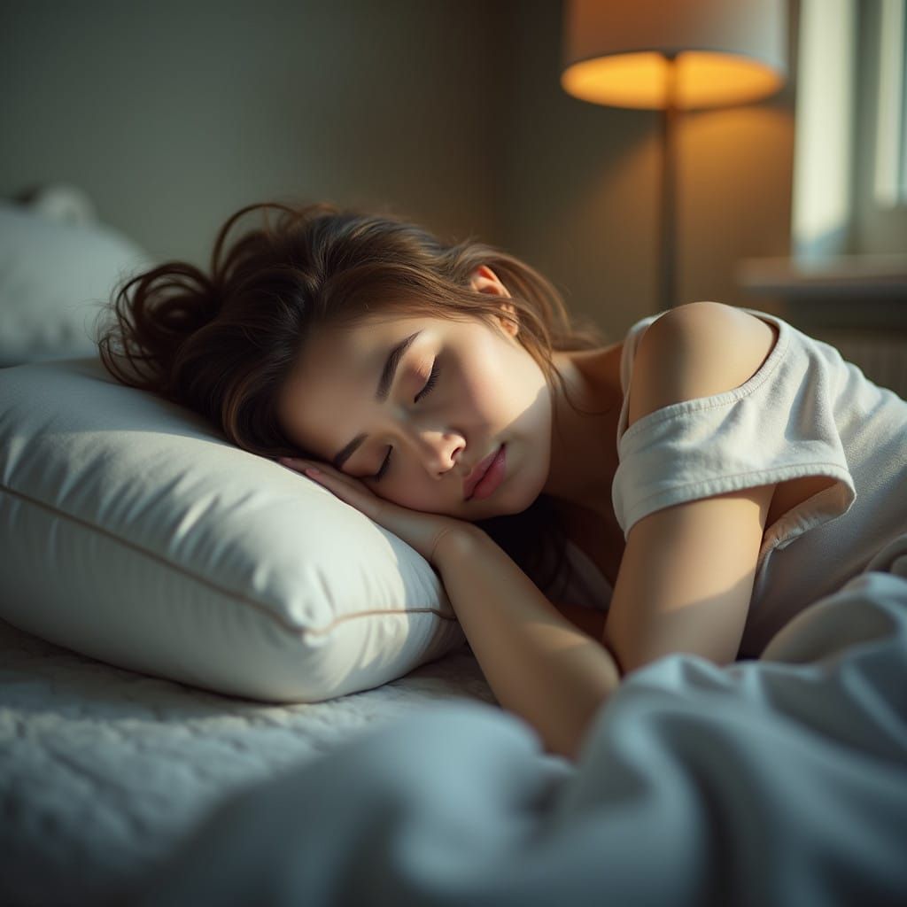Serene Woman in a Peaceful Slumber