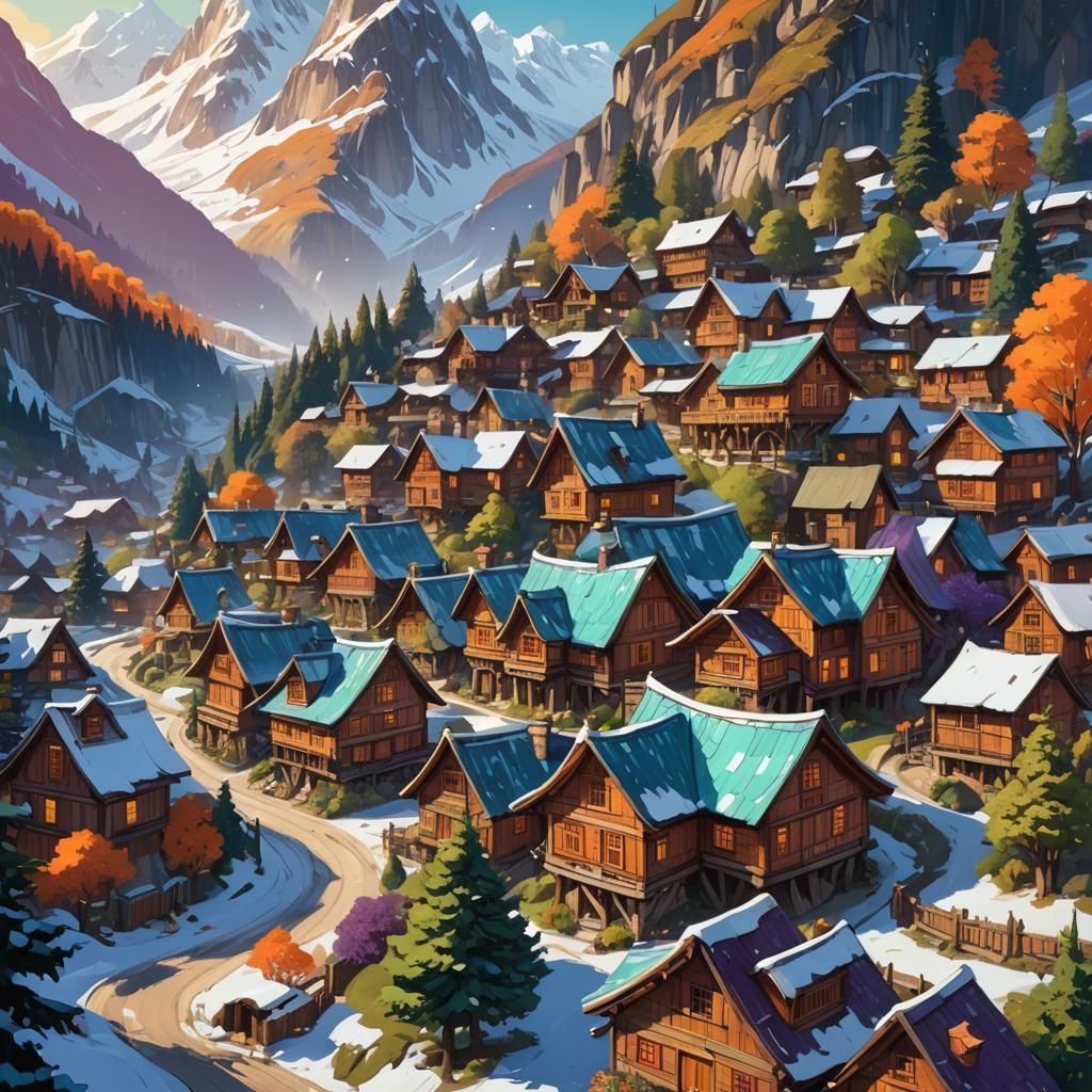 Fantasy Village Concept Art in Unreal Engine 5