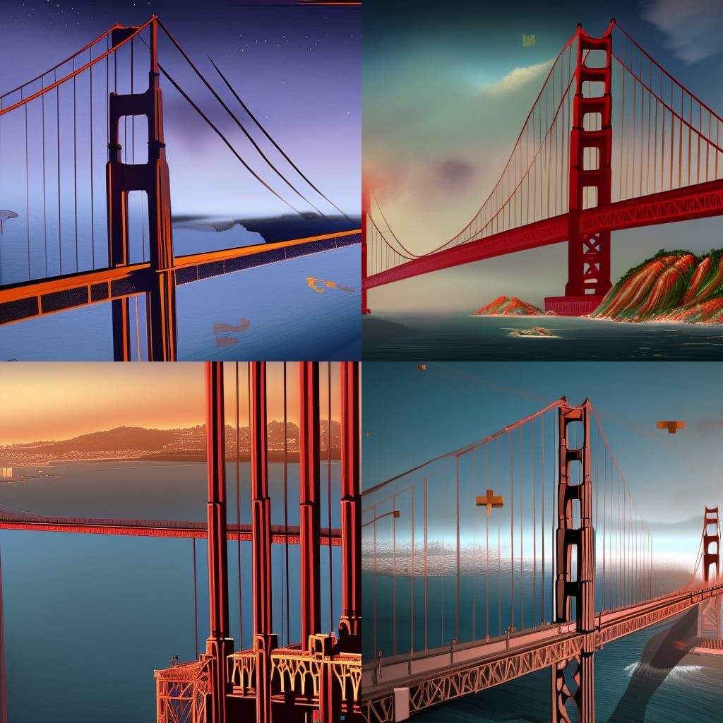 Golden Gate Bridge Fantasy Concept Art