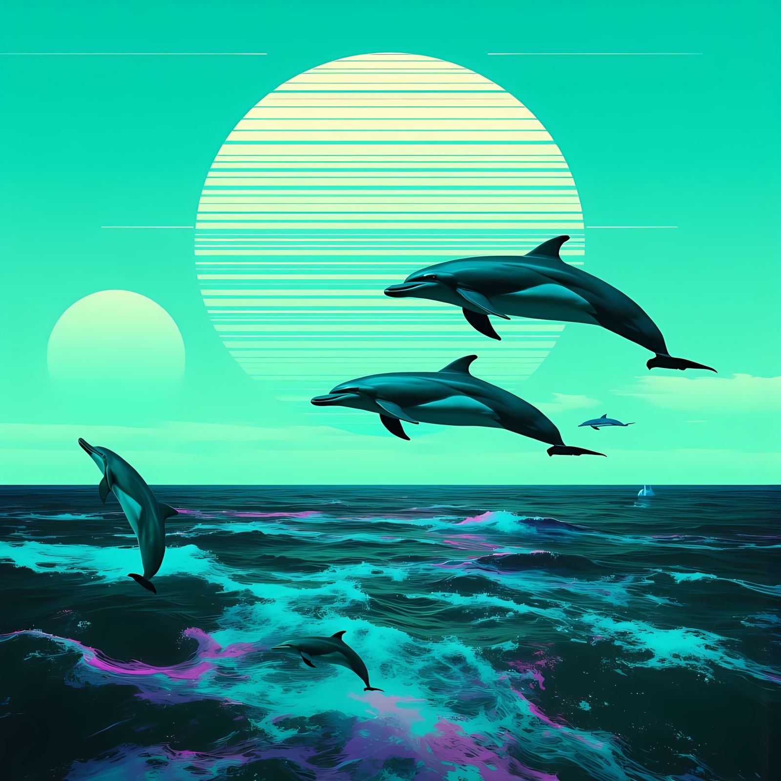ECCO the Dolphin in a Futuristic Aesthetic