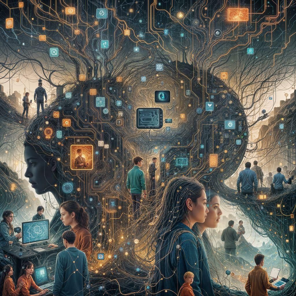 Surreal Data Streams Connect Internet Avatars