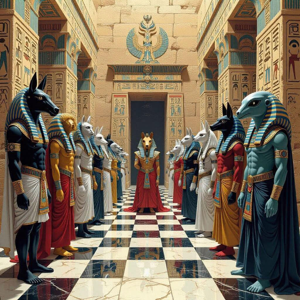 Egyptian Gods in Great Pyramid Hall