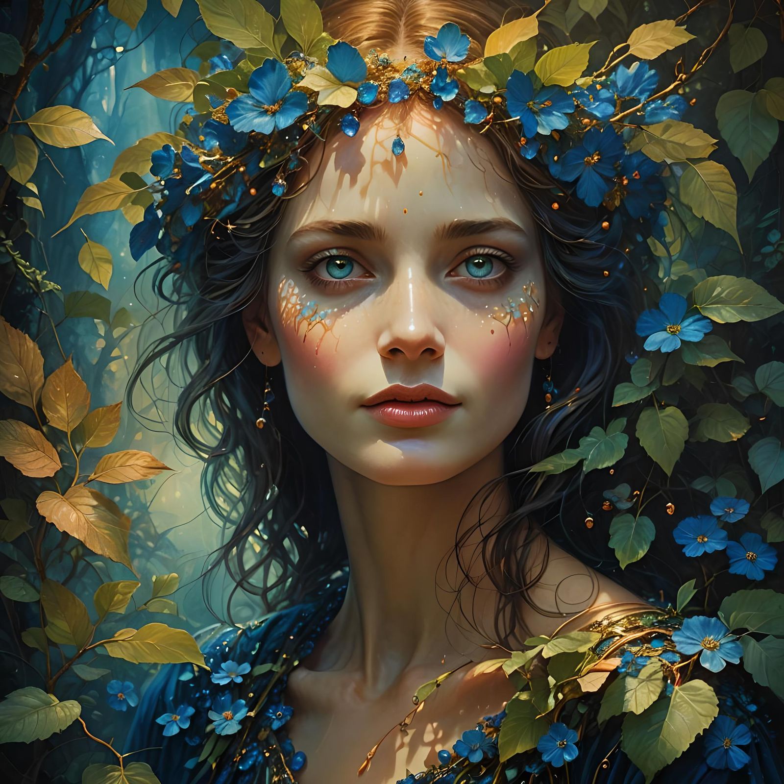 Mysterious Soul with Radiant Eyes and Strawberry Smile