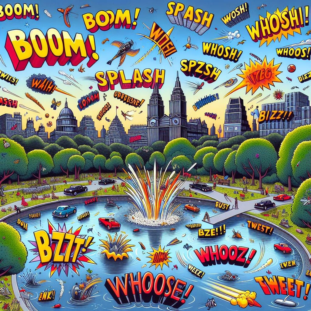 Onomatopoeia Cityscape: A Comic Book Soundscape