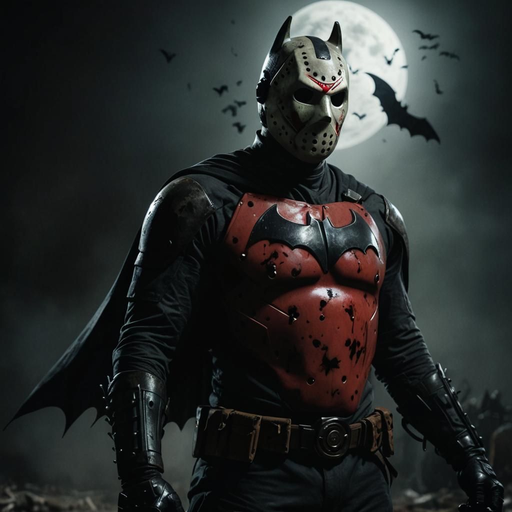 Jason Voorhees and Batman Hybrid Character