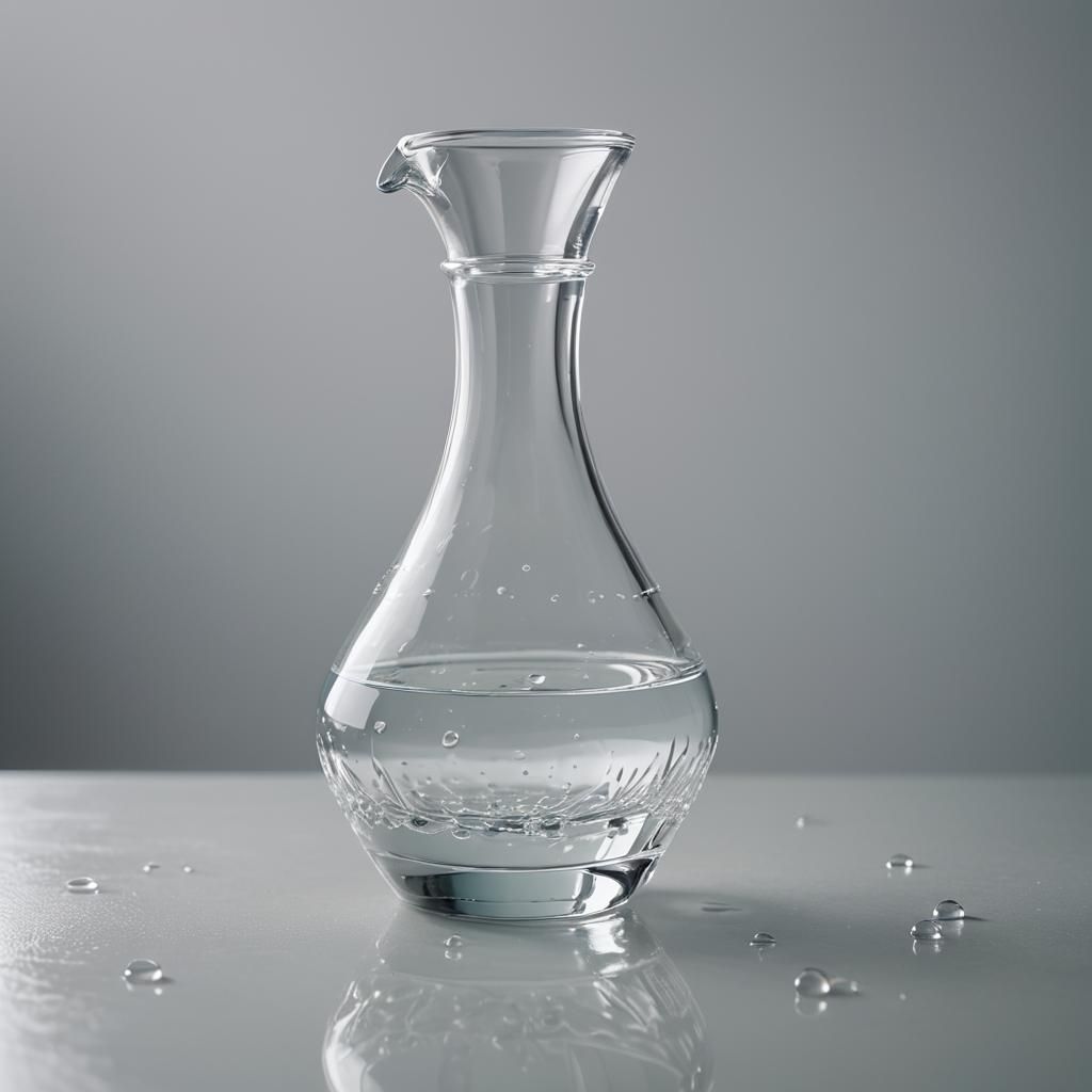 Elegant Still Life: Water Decanter Macro Photography