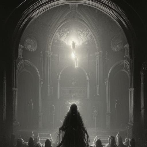 Luigi's Mansion in Dark Fantasy Horror Style