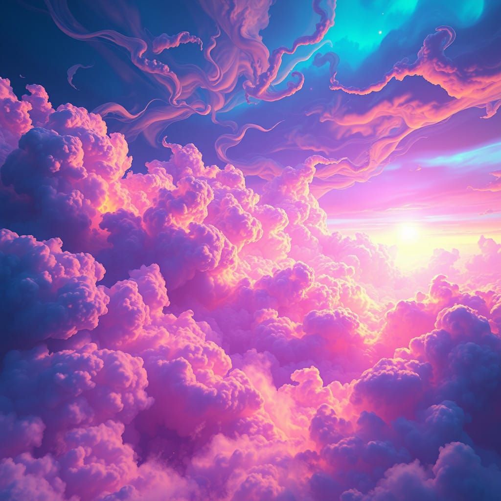 Dreamscapes of Iridescent Wonder: A Fantastical Realm of Glo...