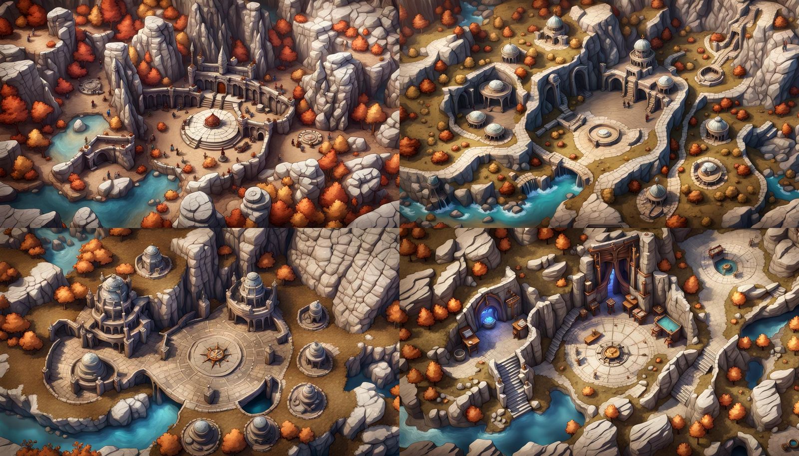 Fantasy Canyon Courtroom Map in Detailed Matte Painting