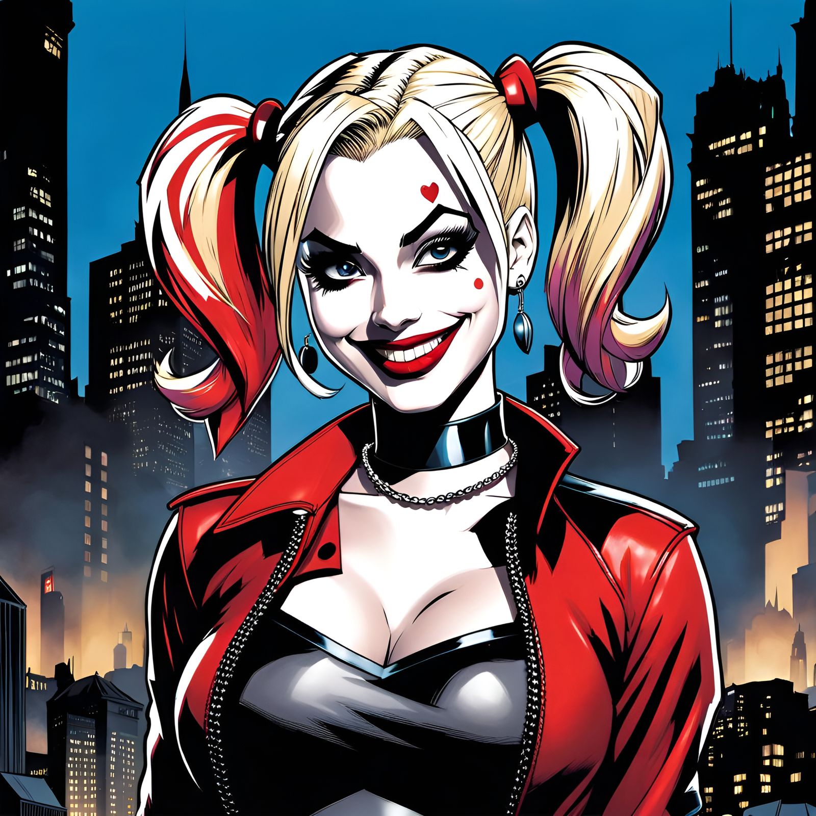 Harley Quinn Comic Style Drawing