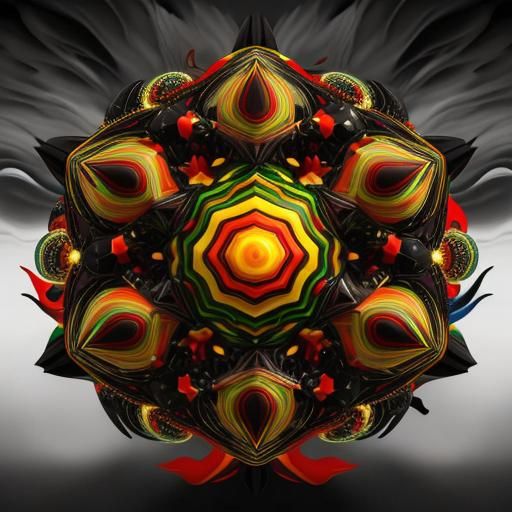 Abstract 3D Fractals in Swirling Geometric Forms