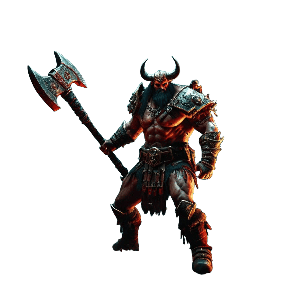 Diablo 4 Barbarian Concept Art in Hyperrealistic Style