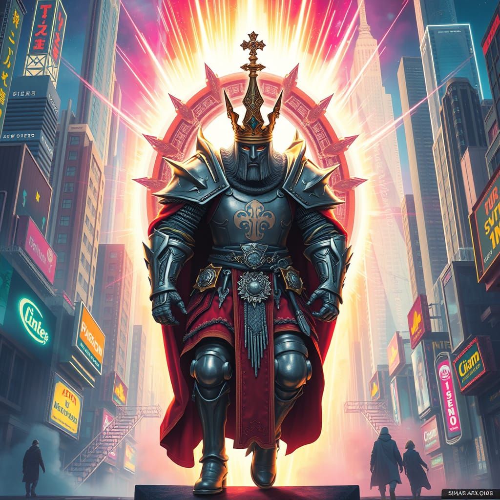 Medieval King Arrives in Cyberpunk Future