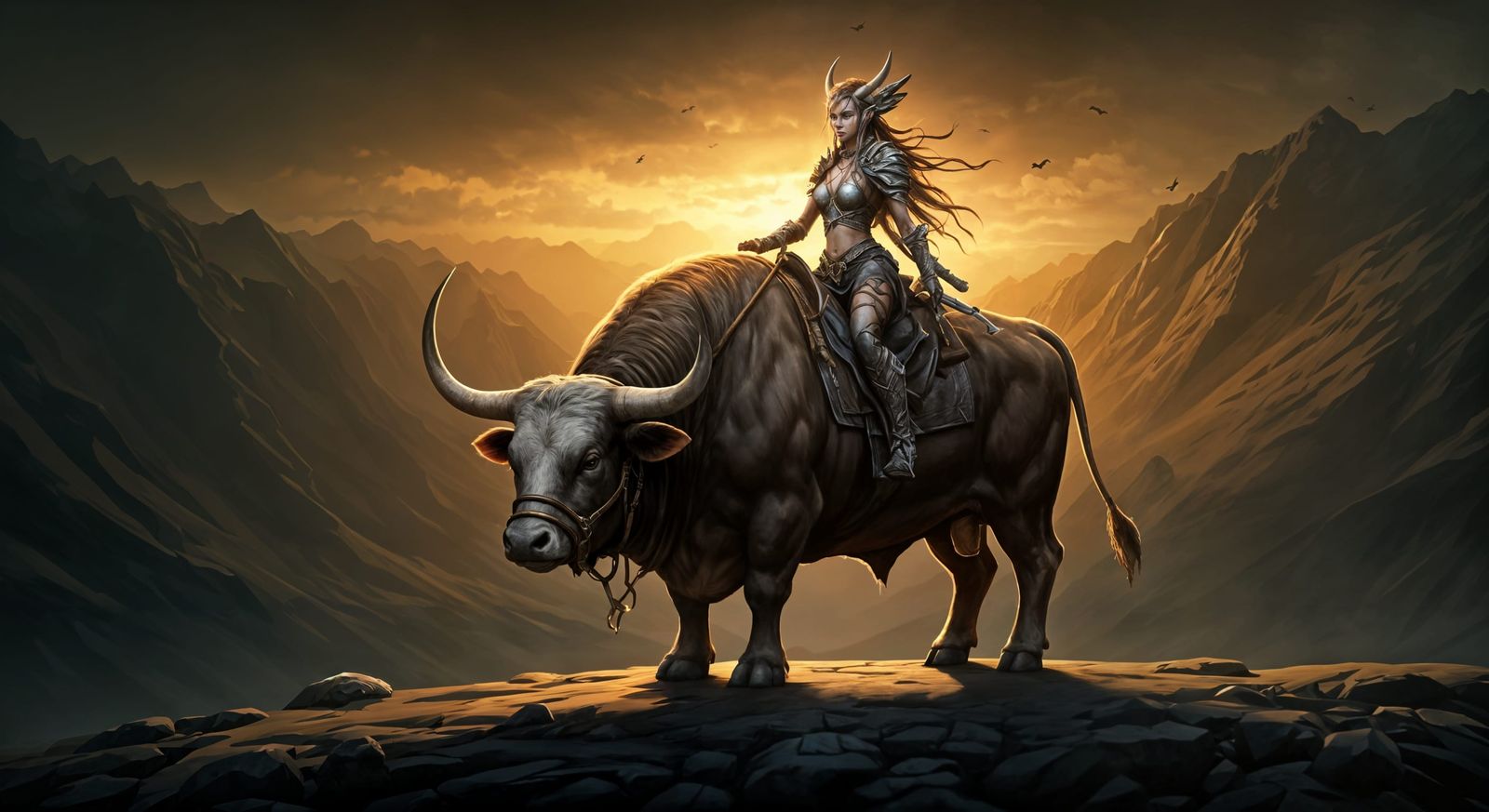 Epic Druid Rides into Battle on Majestic Bull Companion
